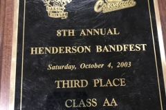 2003 - Henderson BandFest